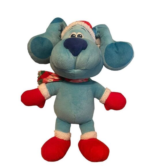 Nickelodeon Multicolor Blues Clues With Santa Hat Christmas Dog 15" - Picture 5 of 12